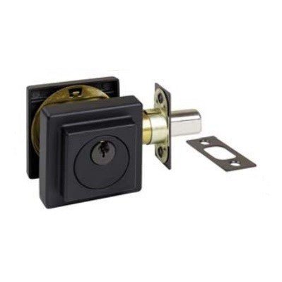 Square Slimline Deadbolt by Zanda - Entry - Point - 9064.BLK - Zanda