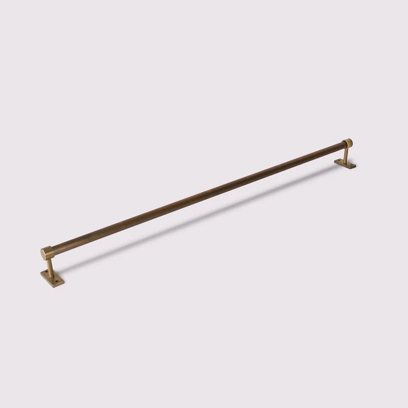 Utility Rail - 900mm Acid Washed Brass - Entry - Point - UR900AWB - Hepburn Hardware