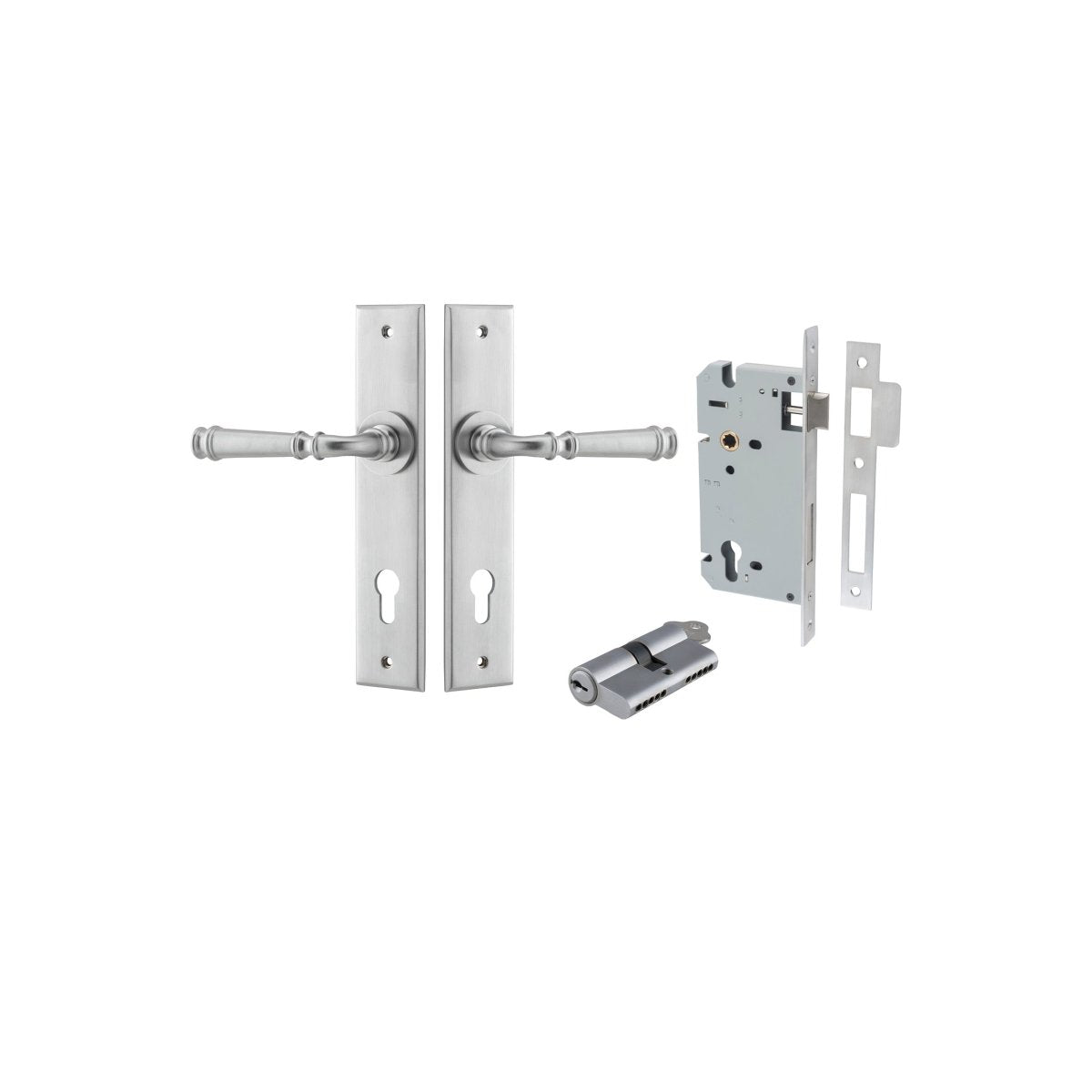 Verona Lever - Chamfered Backplate - Entry - Point - 12286KENTR60KK - Iver
