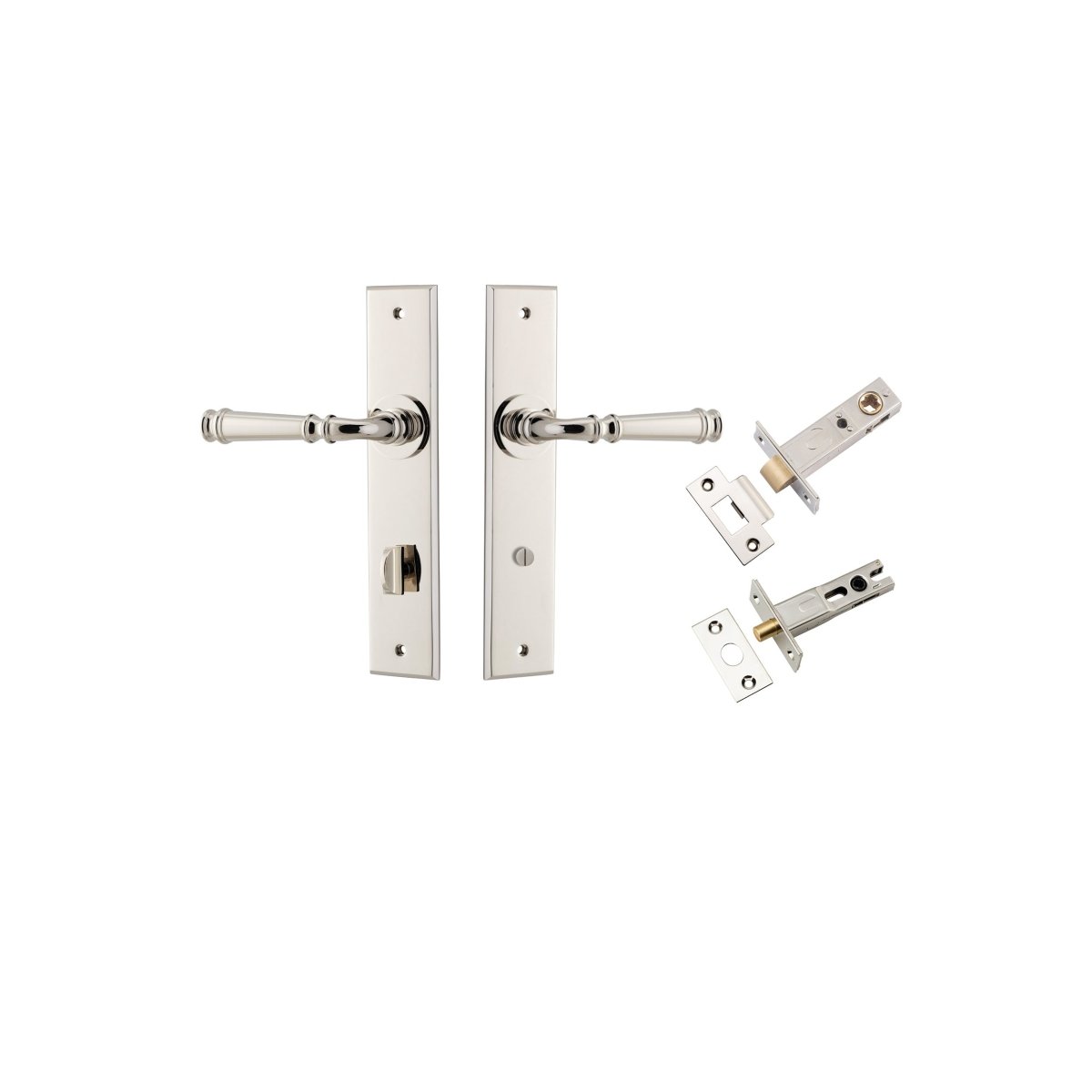 Verona Lever - Chamfered Backplate - Entry - Point - 14286KPRIV60 - Iver