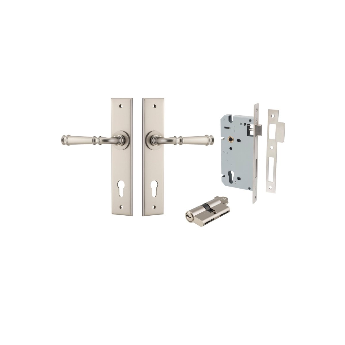 Verona Lever - Chamfered Backplate - Entry - Point - 14786KENTR60KK - Iver