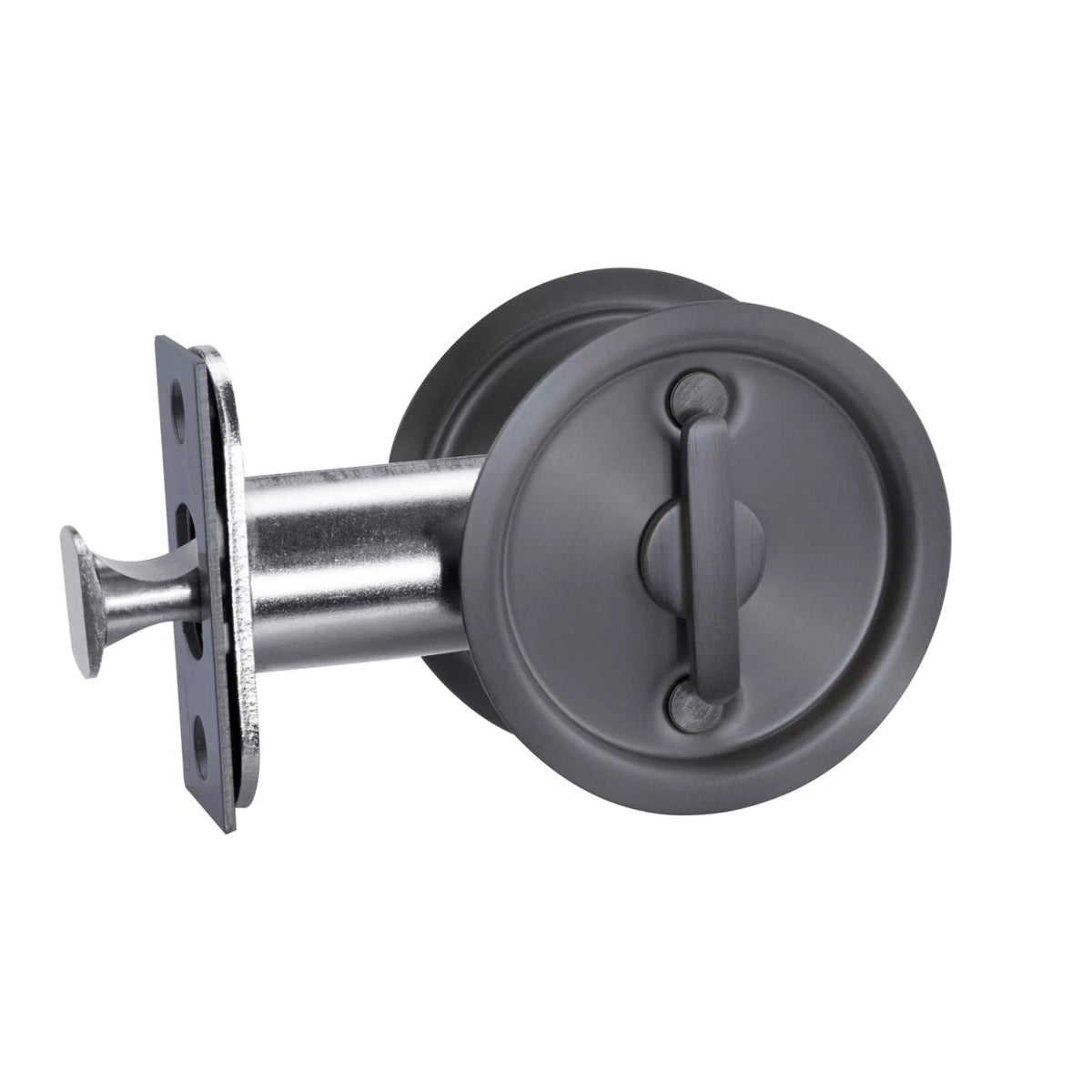 Vivid Collection Sliding Cavity Privacy Set - Gun Metal - Entry - Point - VIVCAV2/GMPVD - Lockwood
