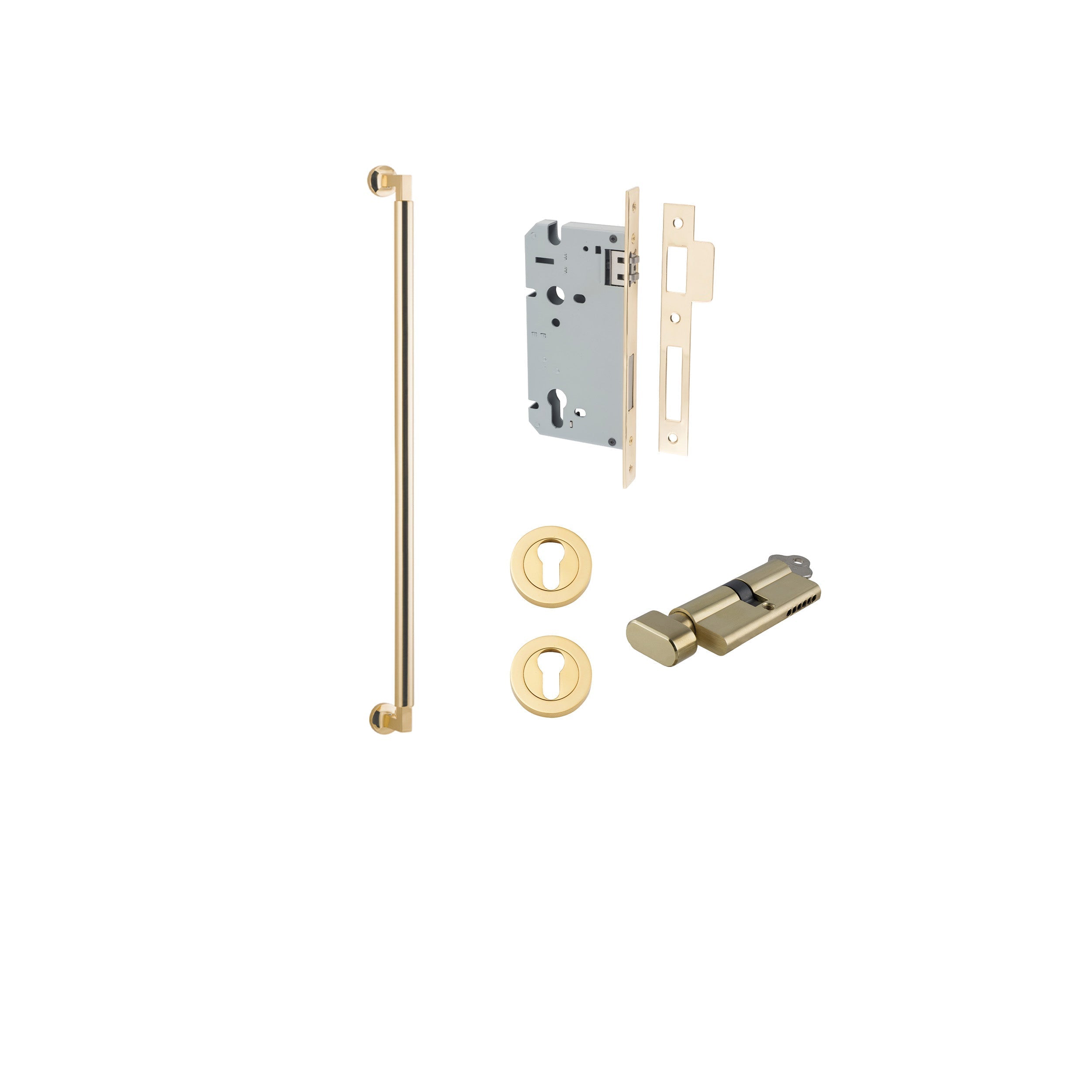 Berlin Pull Handle - Entry Point - Iver - Polished Brass - Pull Handles