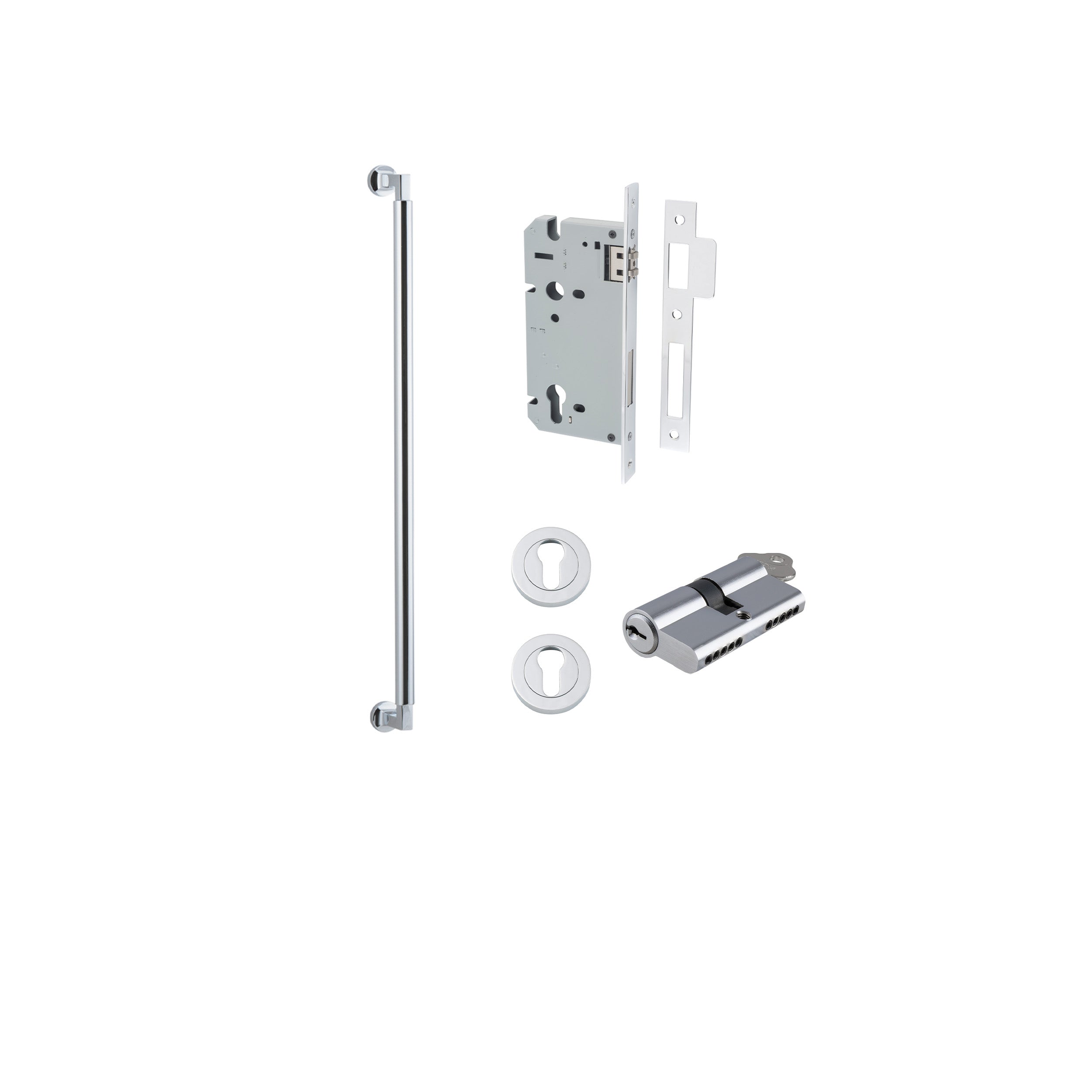 Berlin Pull Handle - Entry Point - Iver - Polished Chrome - Pull Handles