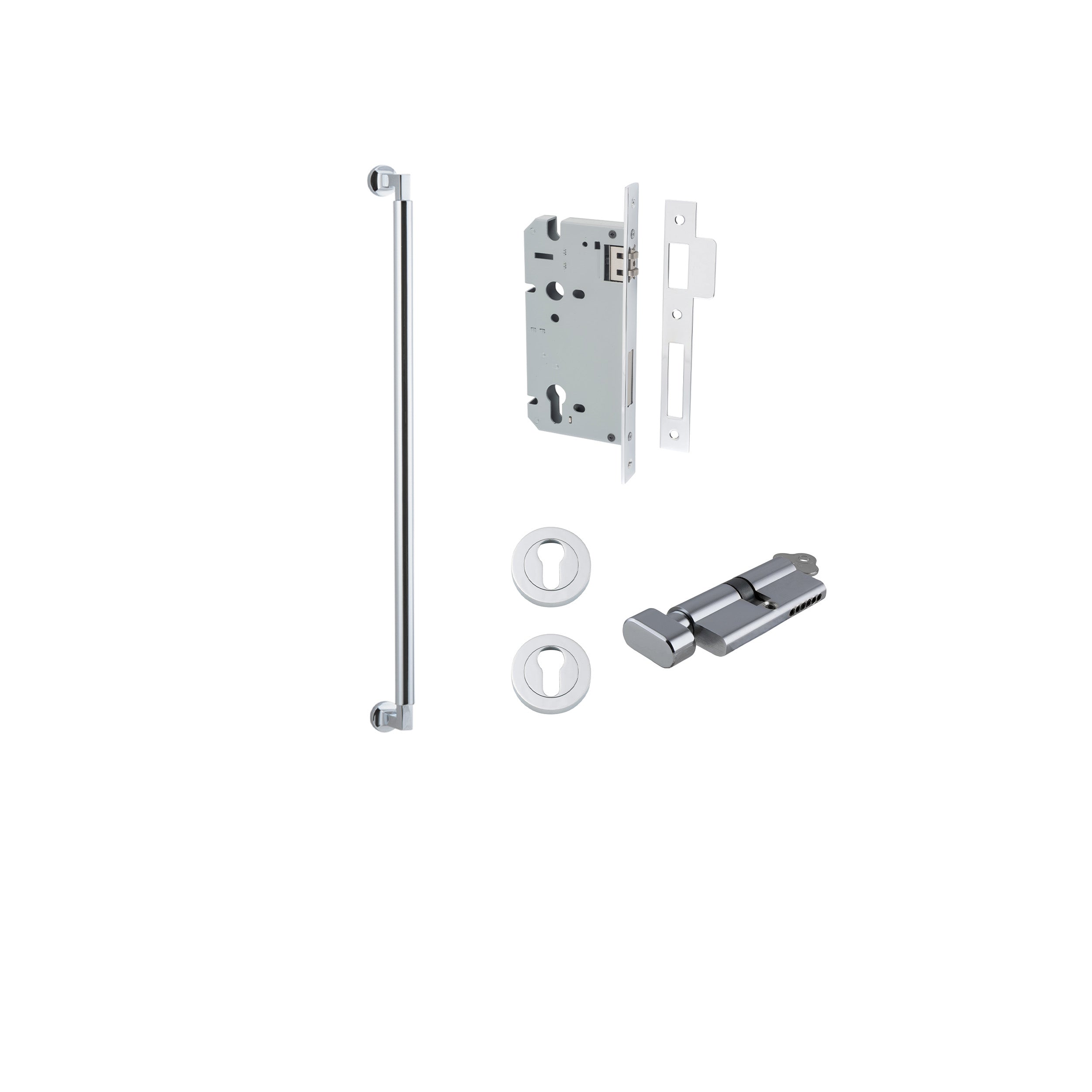 Berlin Pull Handle - Entry Point - Iver - Polished Chrome - Pull Handles