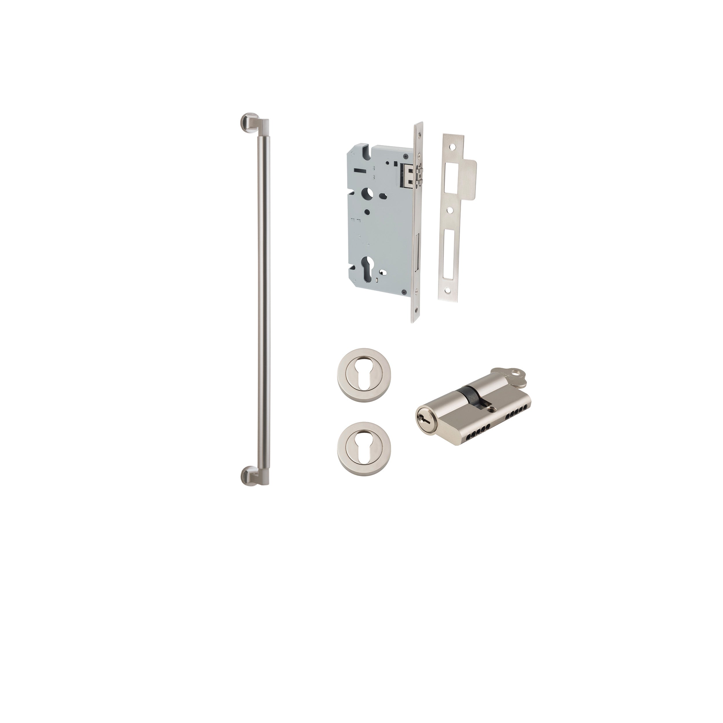 Berlin Pull Handle - Entry Point - Iver - Satin Nickel - Pull Handles