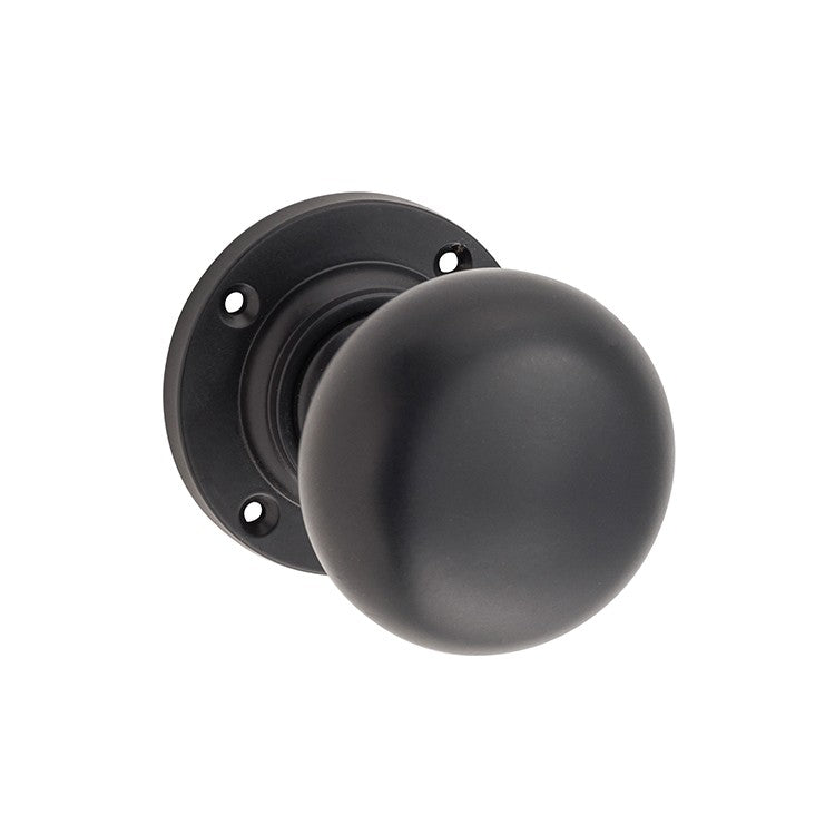 Victorian Door Knob - Round Rose by Tradco
