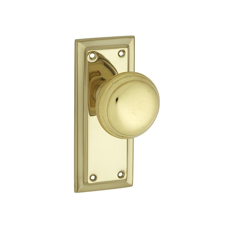 Richmond Door Knob - Short Backplate by Tradco