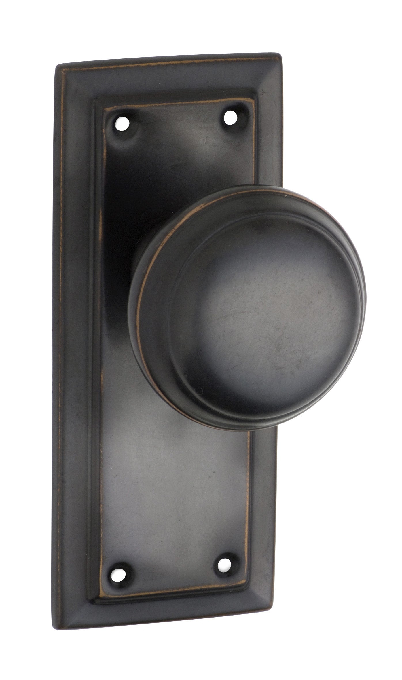 Richmond Door Knob - Short Backplate by Tradco