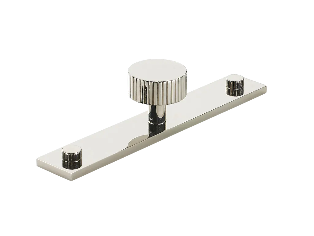 MIX Straight Knurled Cabinet Knob & Backplate By Armac Martin