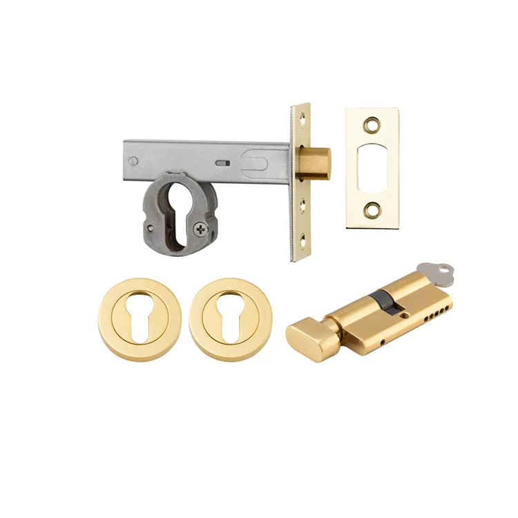 IVER Round Deadbolt Key/Turn - Multiple Finishes