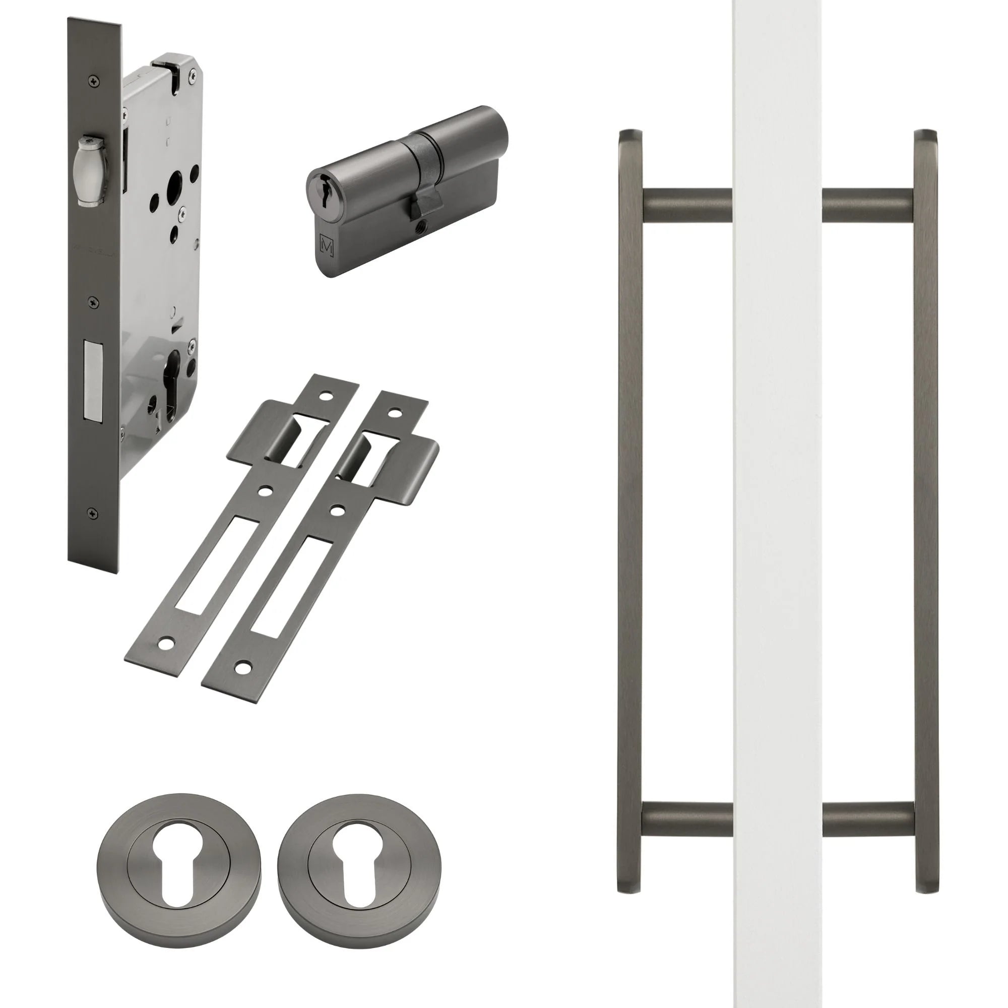 Gunmetal Roller Lock Kit - Imogen Pull - Manovella