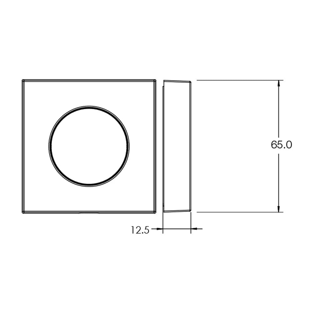 Lockwood Large Passage Square Rose Adaptor - Multiple Finishes Available