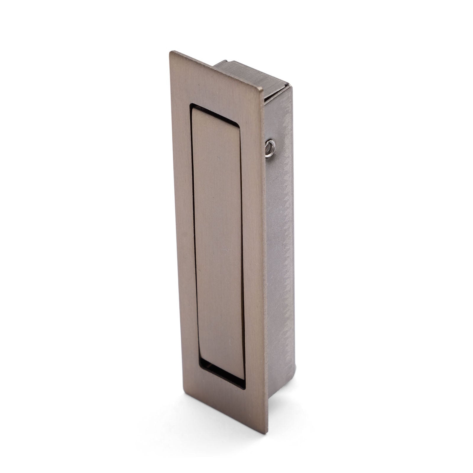 Aged Brass Concealed Sliding Door Edge Pull - Manovella