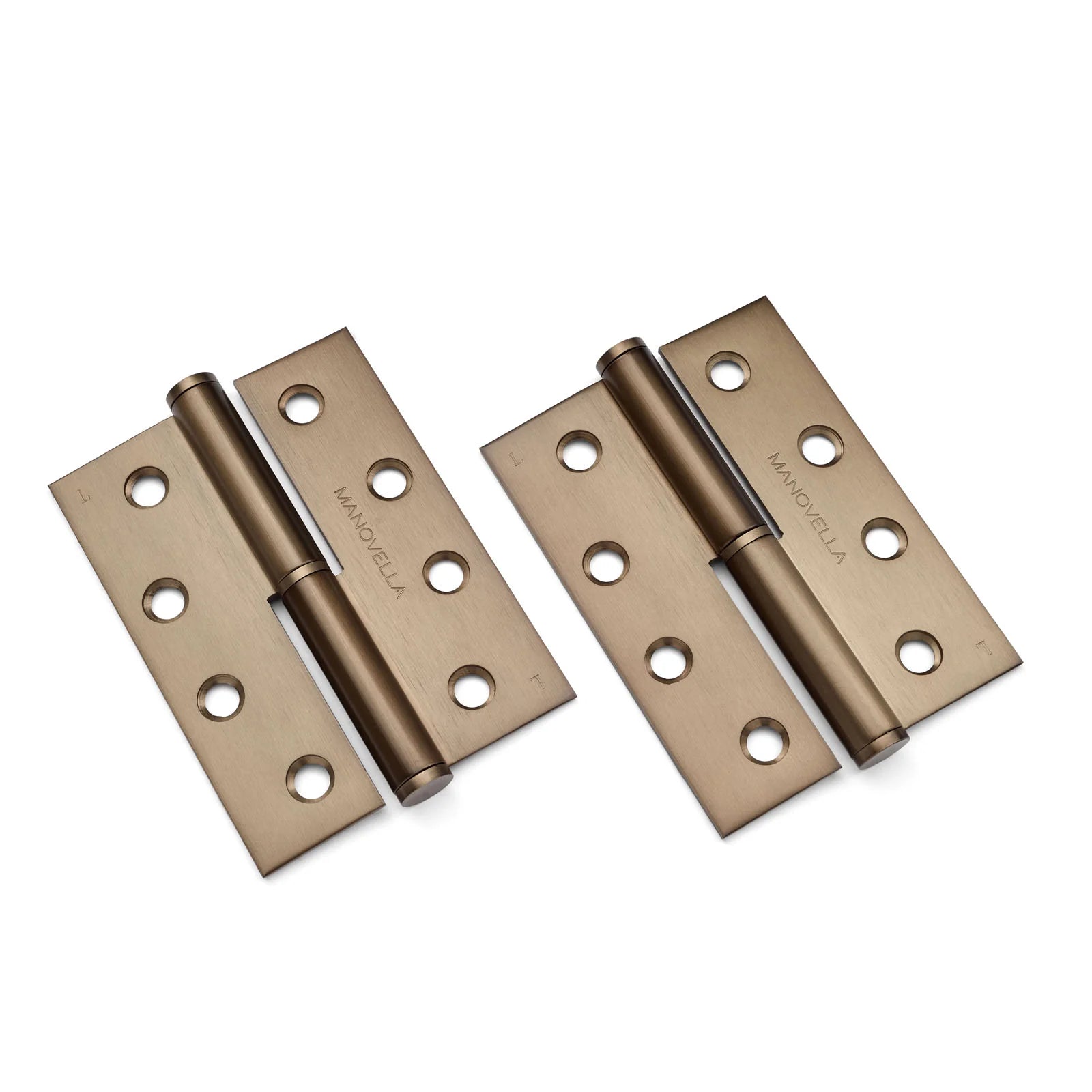 Aged Brass Lift Off Left Hand Hinge (Pair) 100mm x 75mm - Manovella