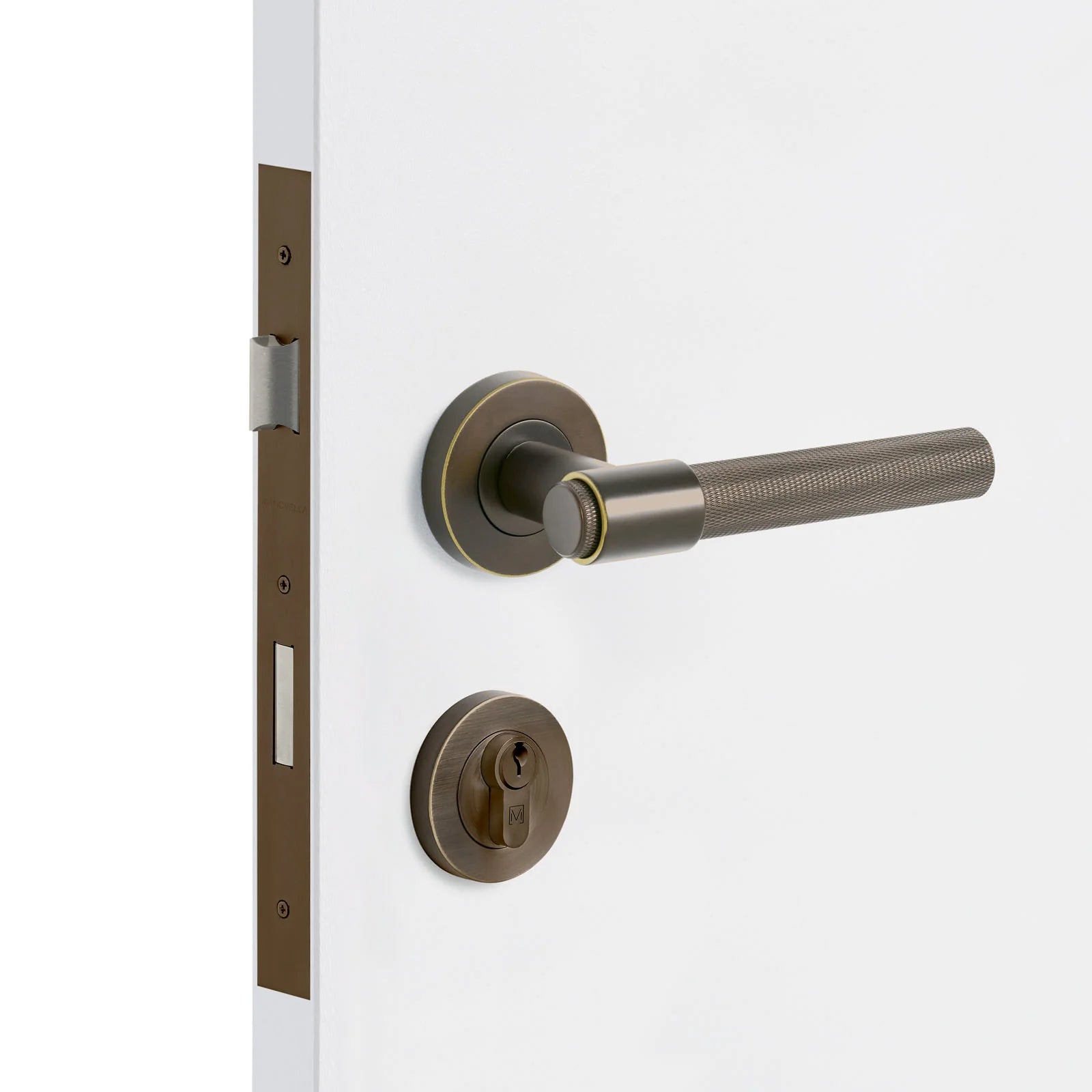 Aged Brass Entrance Door Kit Rosedale - Manovella