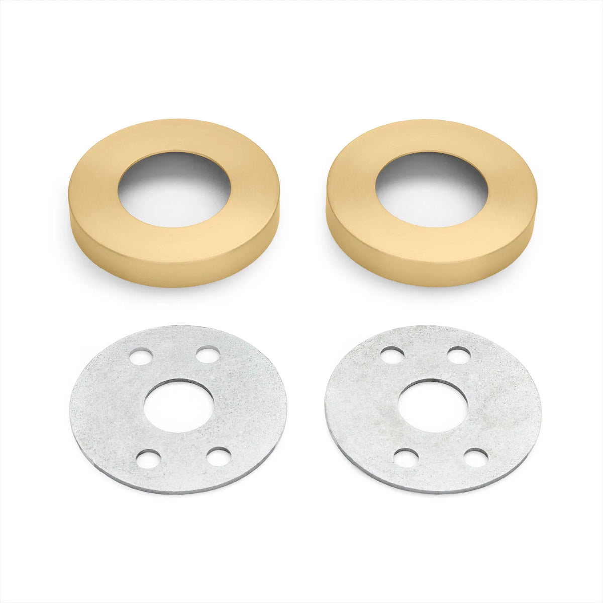 Satin Brass Large Rose Adaptor Kit - 65mm Diameter (Solid Brass) - Manovella