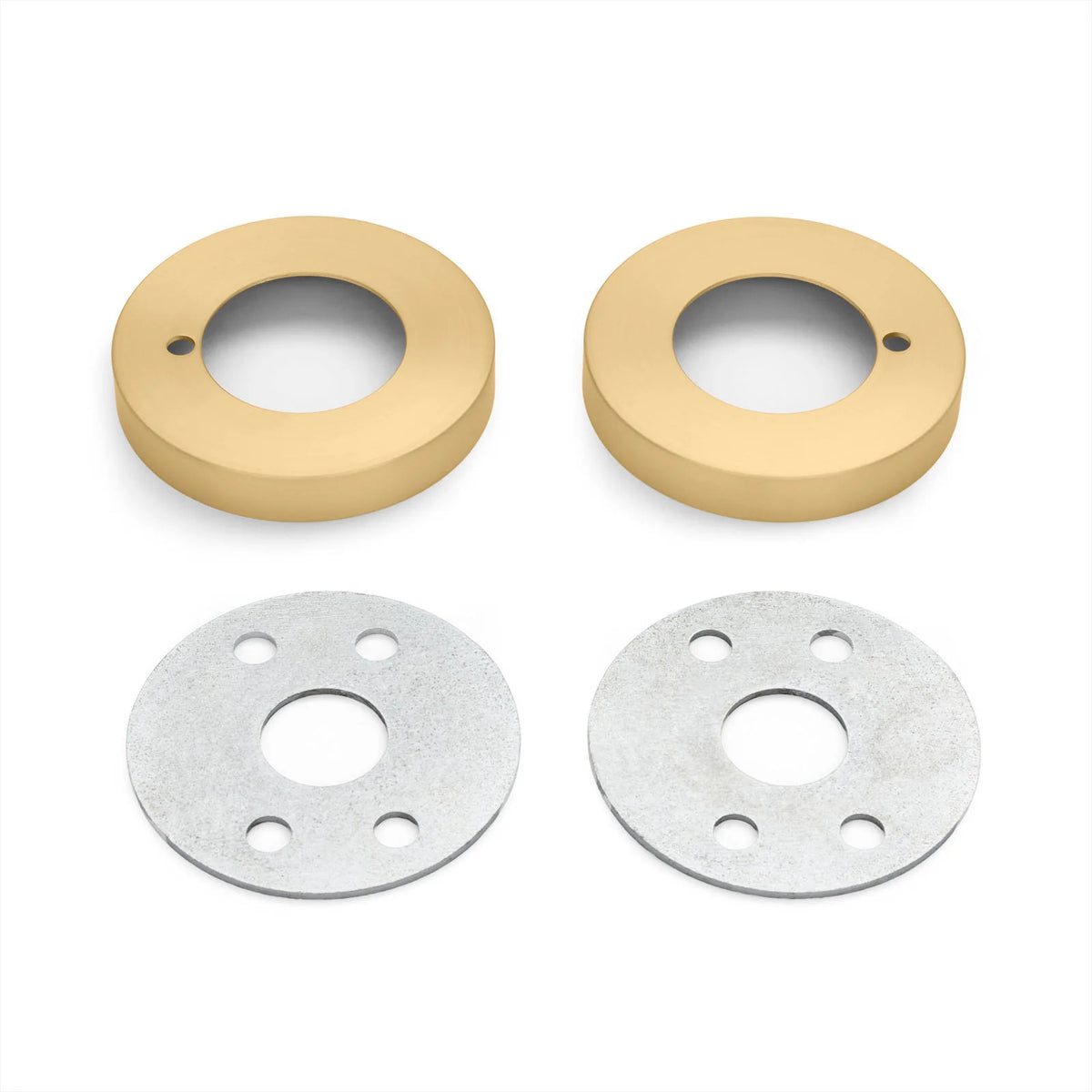 Satin Brass Large Rose Adaptor Kit - 65mm Diameter (Solid Brass) - Manovella