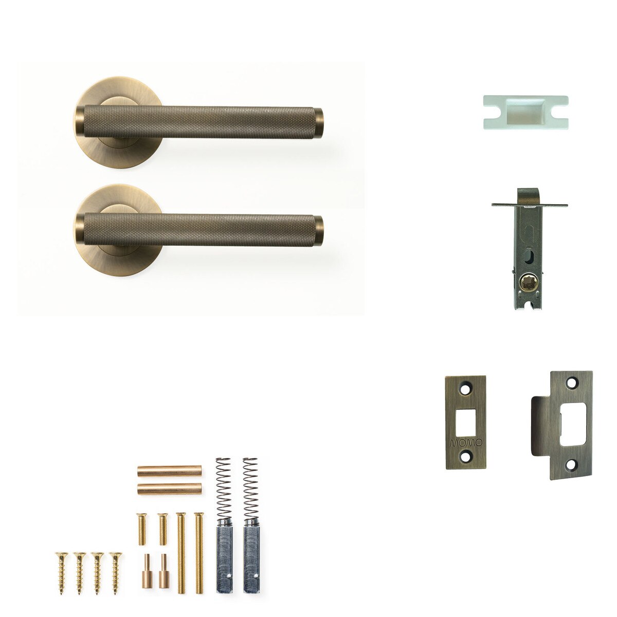 Momo Bellevue Knurled - Solid Brass Handle Sets