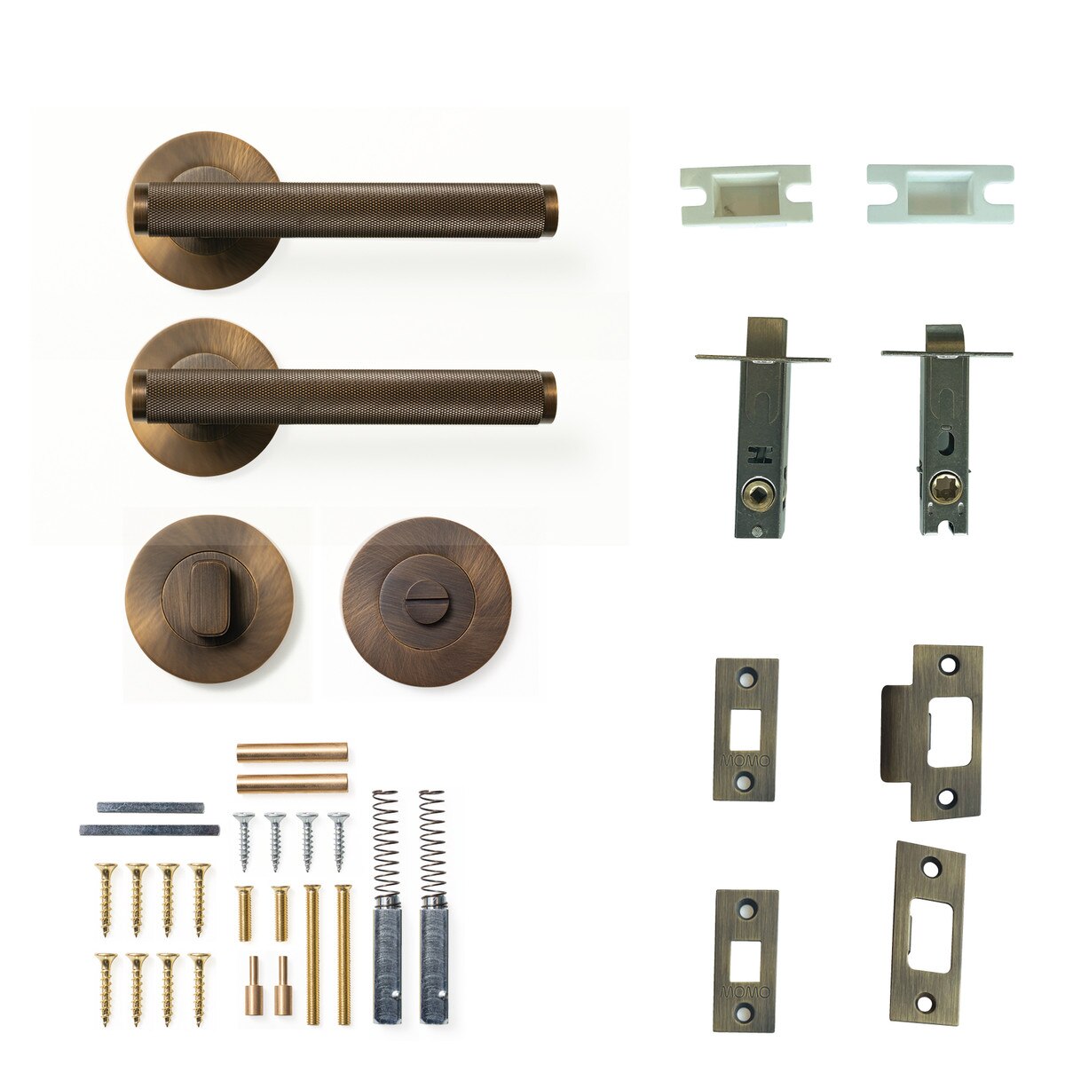 Momo Bellevue Knurled - Solid Brass Handle Sets