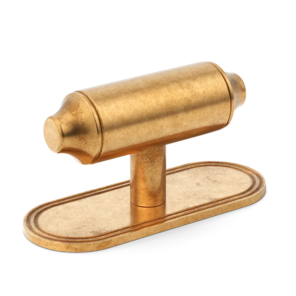 Barwick Plain T-bar Handle with Backplate By Armac Martin