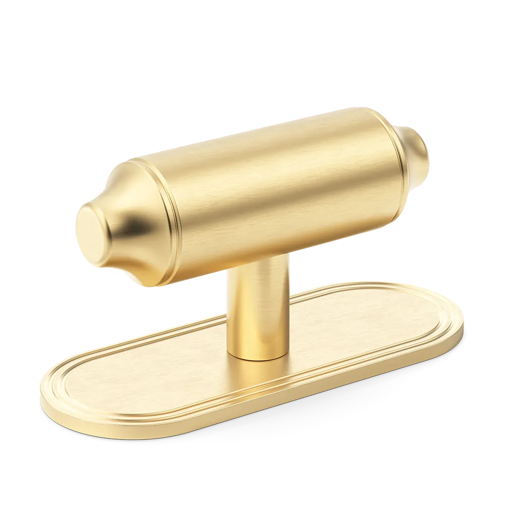Barwick Plain T-bar Handle with Backplate By Armac Martin