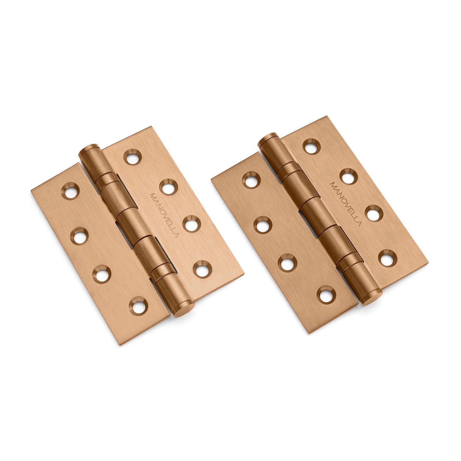Brushed Copper Ball Bearing Hinge (Pair) 100mm x 75mm - Manovella