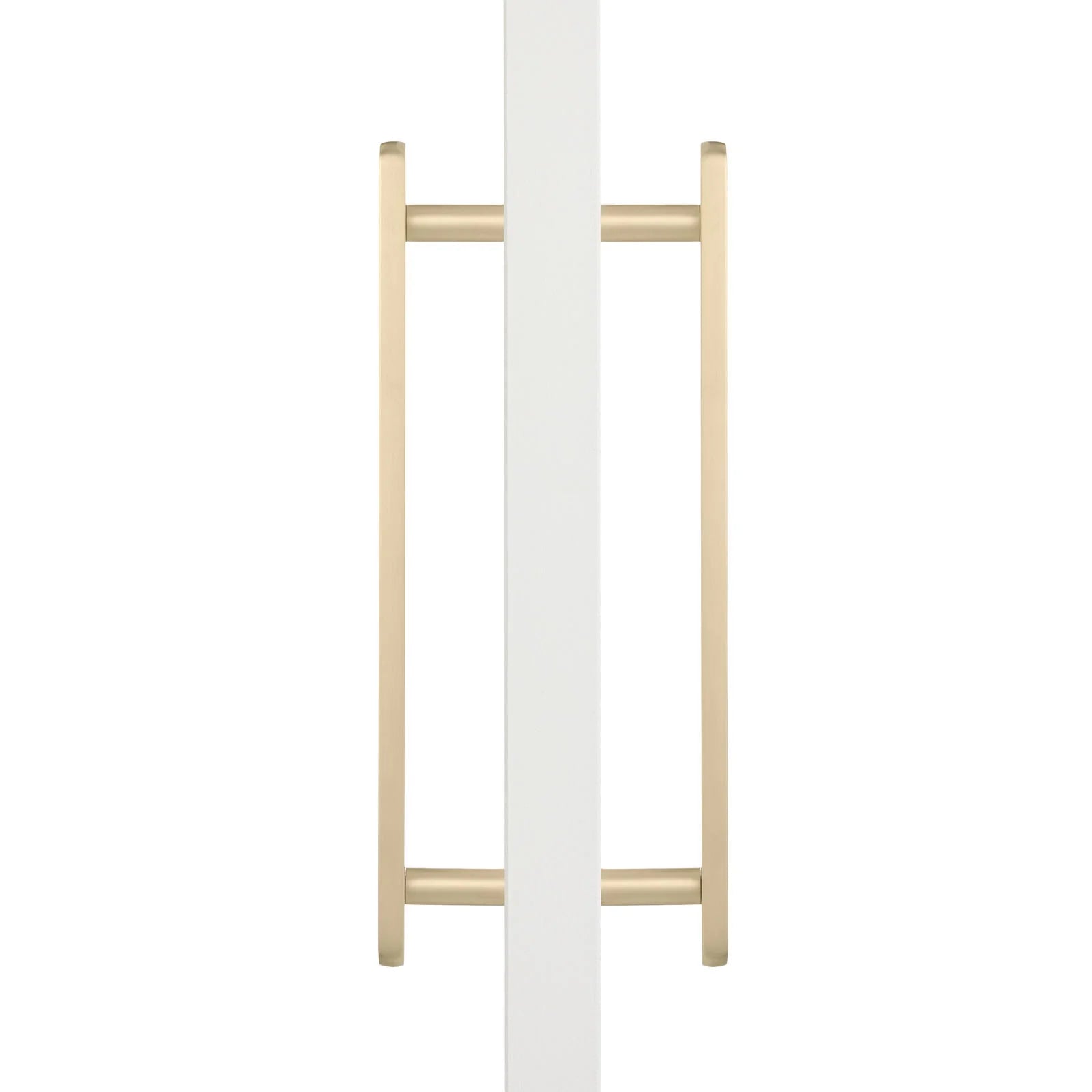 Brushed Brass Oval Profile Back to Back Door Pull - Imogen - Manovella