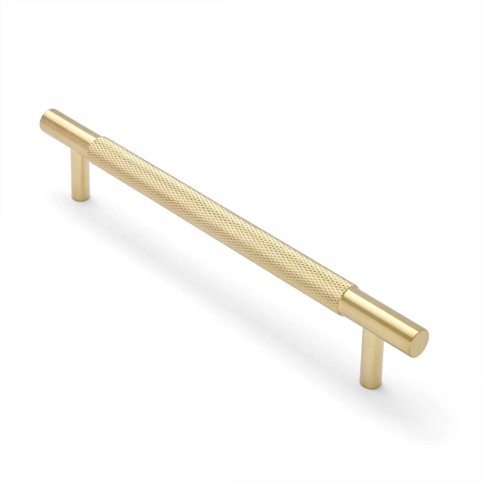 Brushed Brass PVD Knurled Drawer Pull - Charmian - Manovella