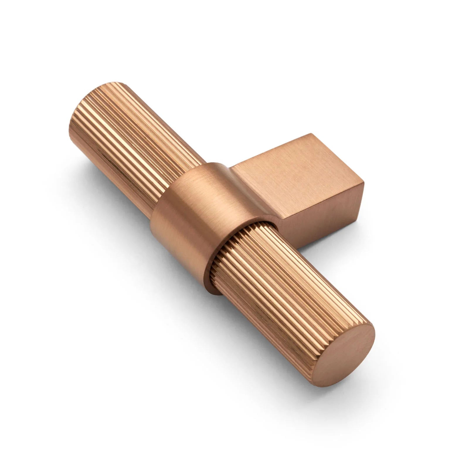 Brushed Copper PVD Fluted T-Bar - Athena - Manovella