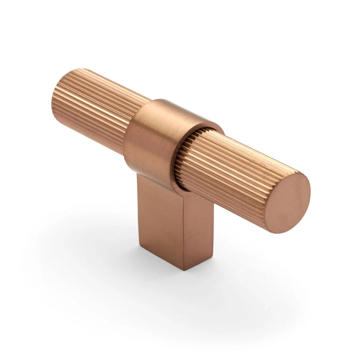 Brushed Copper PVD Fluted T-Bar - Athena - Manovella