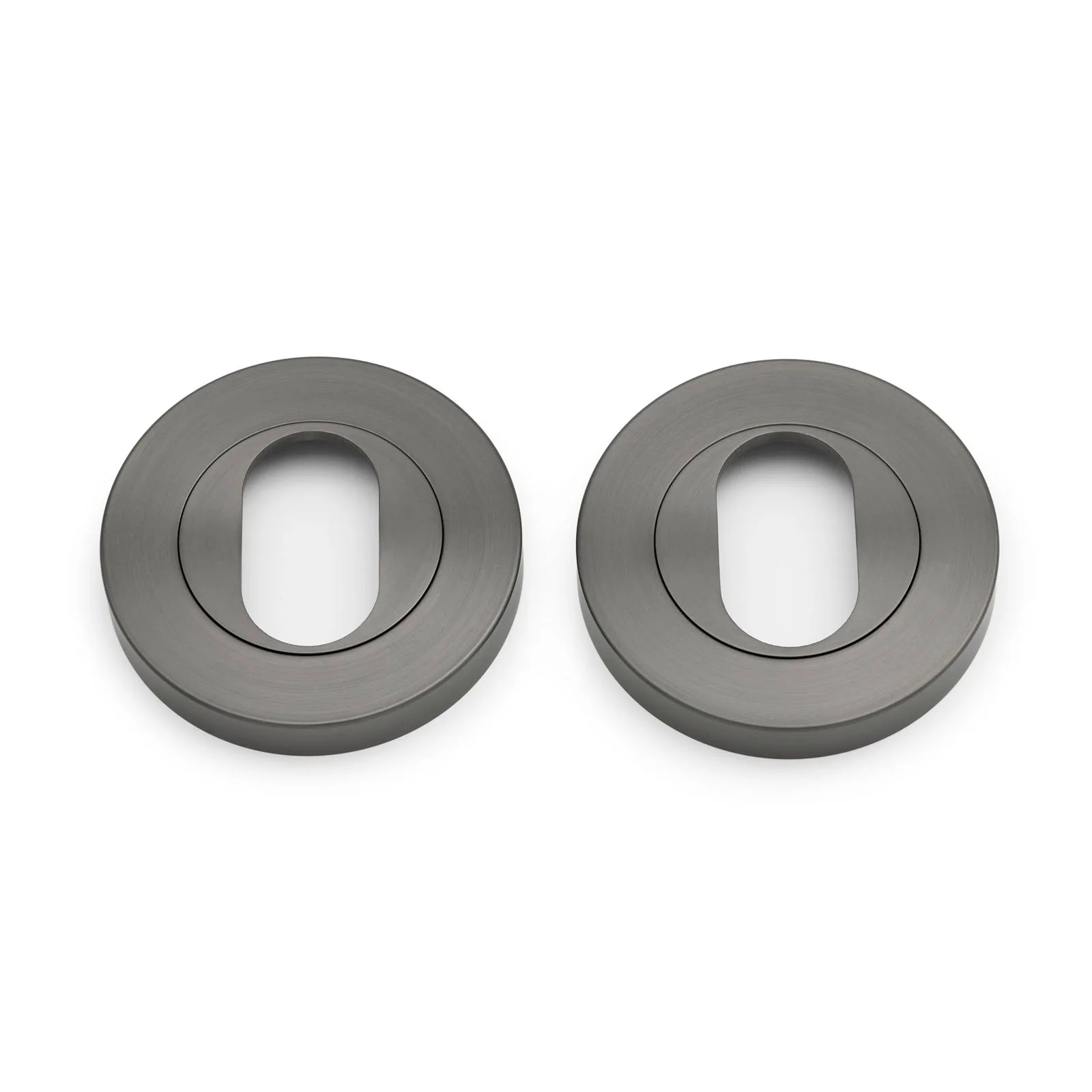 Gunmetal Oval Escutcheon (Pair) - Solid Brass - Manovella