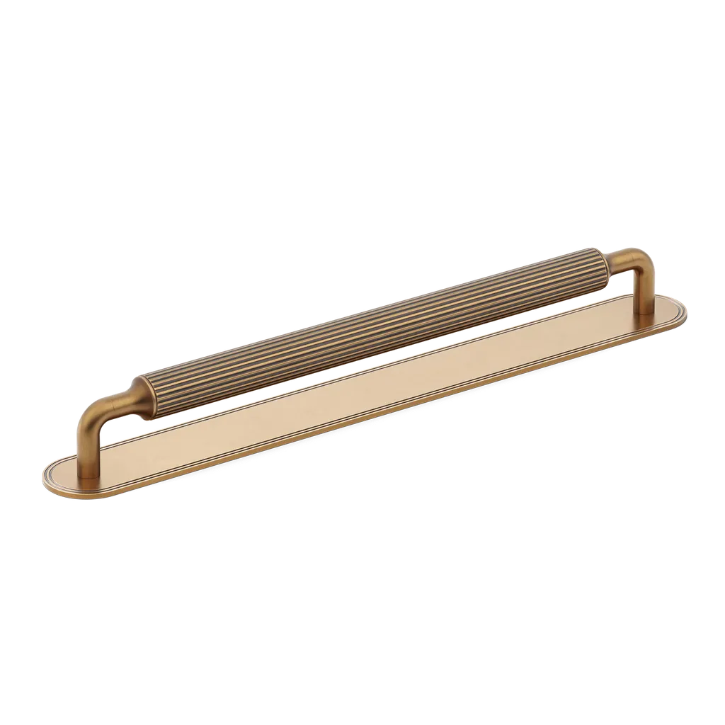 Barwick Ridged Appliance Pull with Backplate By Armac Martin