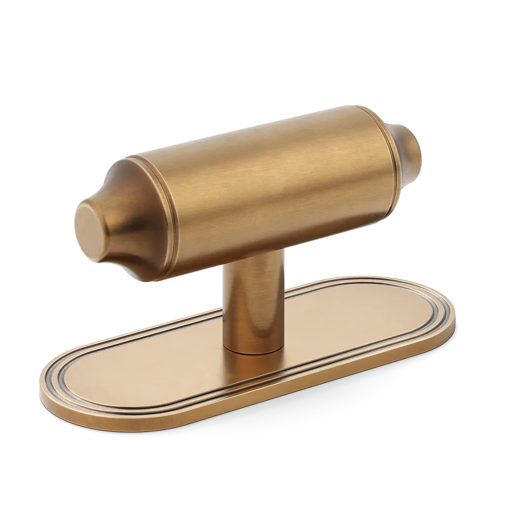 Barwick Plain T-bar Handle with Backplate By Armac Martin