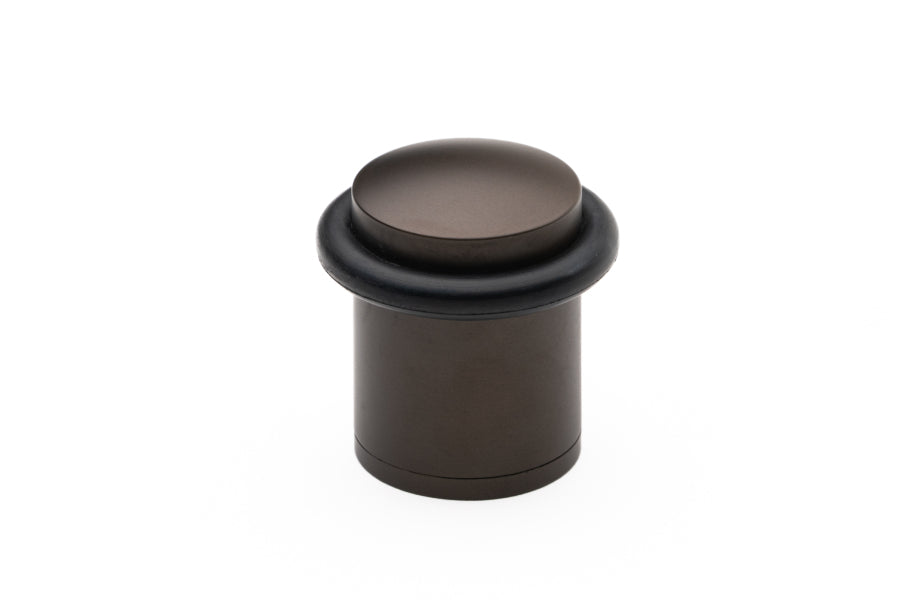Round Floor Mounted Door Stop – Smooth Bronze