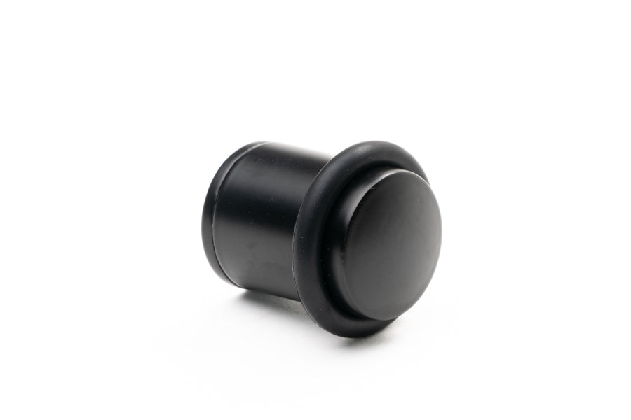 Round Floor Mounted Door Stop – Smooth Black