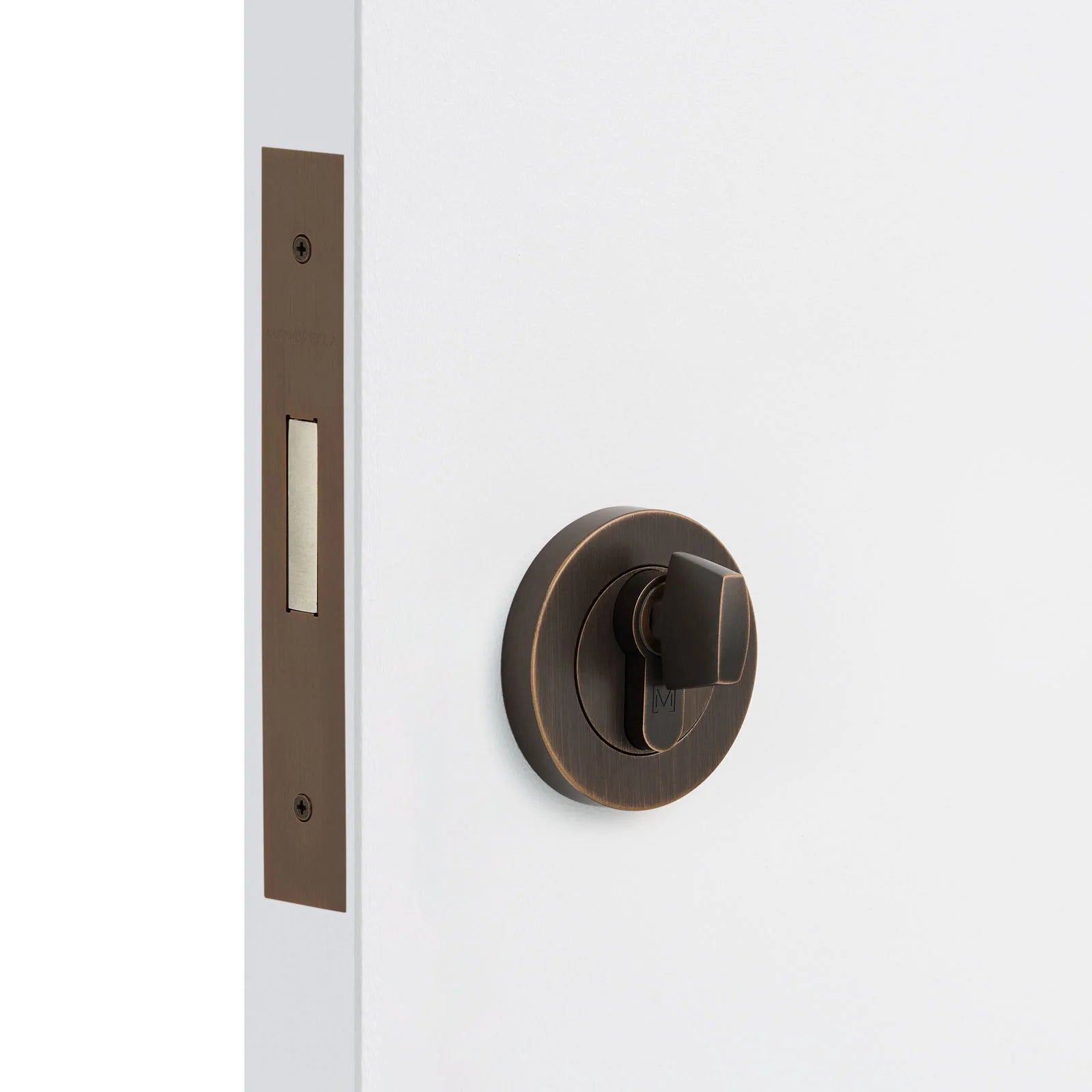 Aged Brass Euro Deadbolt Kit - Manovella