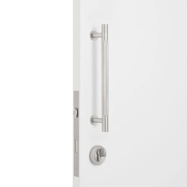 Brushed Nickel Roller Lock Kit - Charmian Pull - Manovella