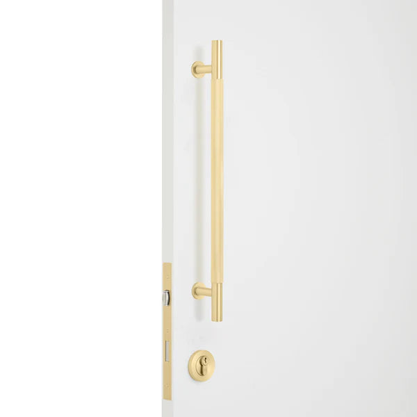 Satin Brass Roller Lock Kit - Charmian Pull - Manovella