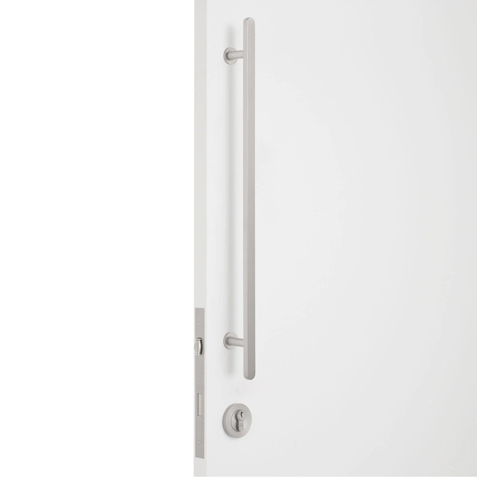 Brushed Nickel Roller Lock Kit - Imogen Pull - Manovella