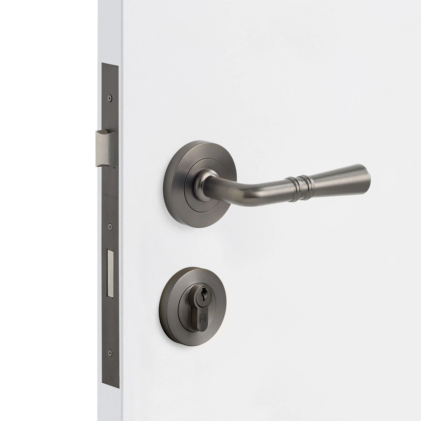 Gunmetal Entrance Door Kit Lexton - Manovella