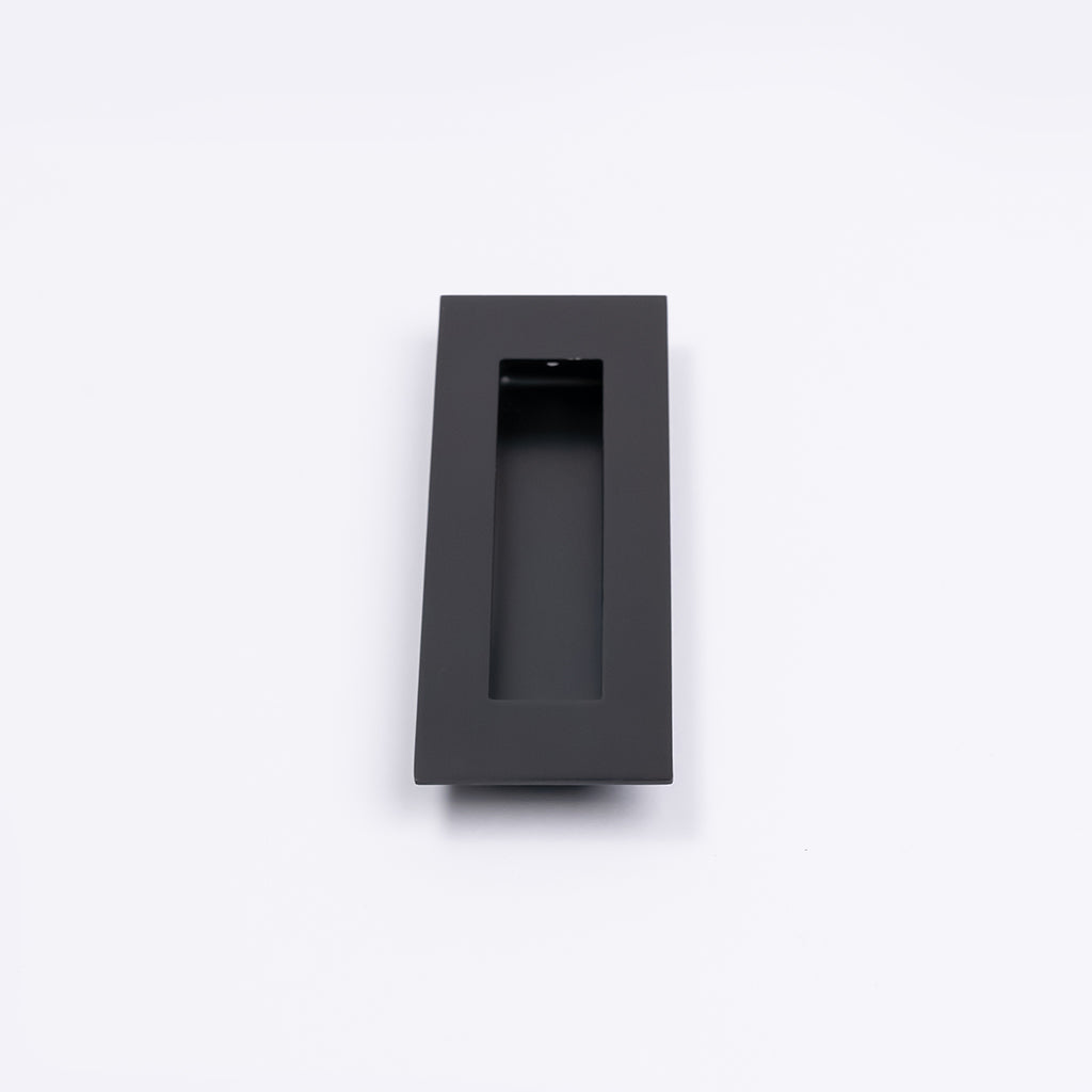 Matt Black Sliding Door Flush Pull 150mm x 50mm - Manovella