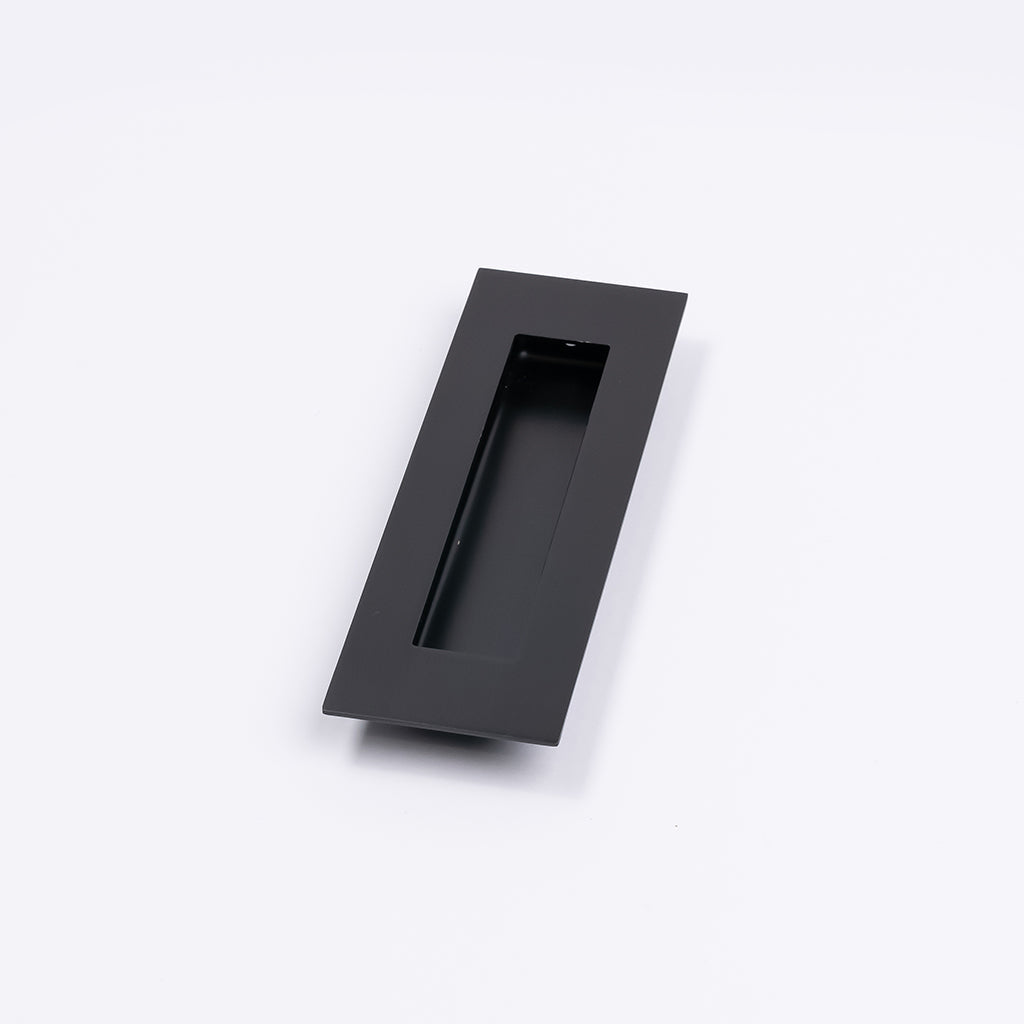 Matt Black Sliding Door Flush Pull 150mm x 50mm - Manovella