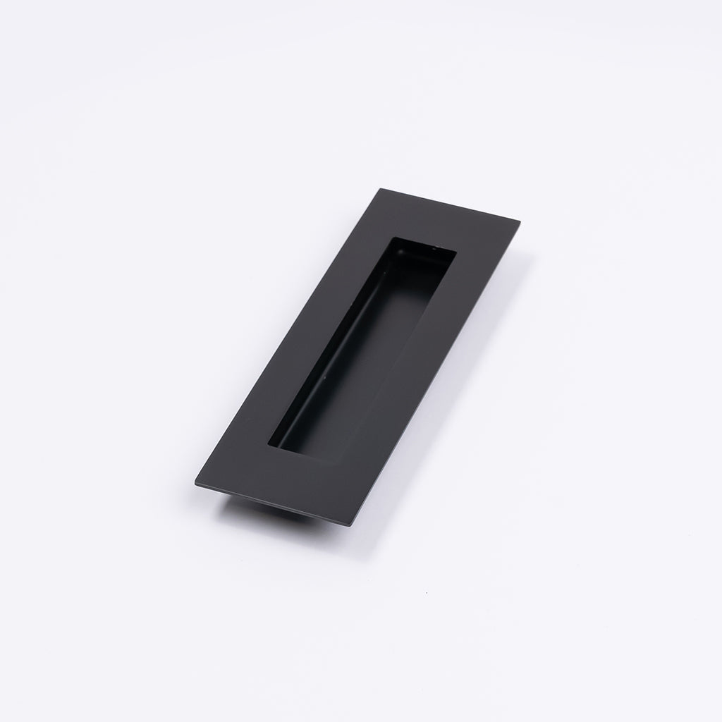 Matt Black Sliding Door Flush Pull 150mm x 50mm - Manovella