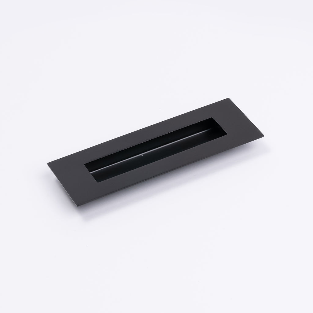 Matt Black Sliding Door Flush Pull 150mm x 50mm - Manovella