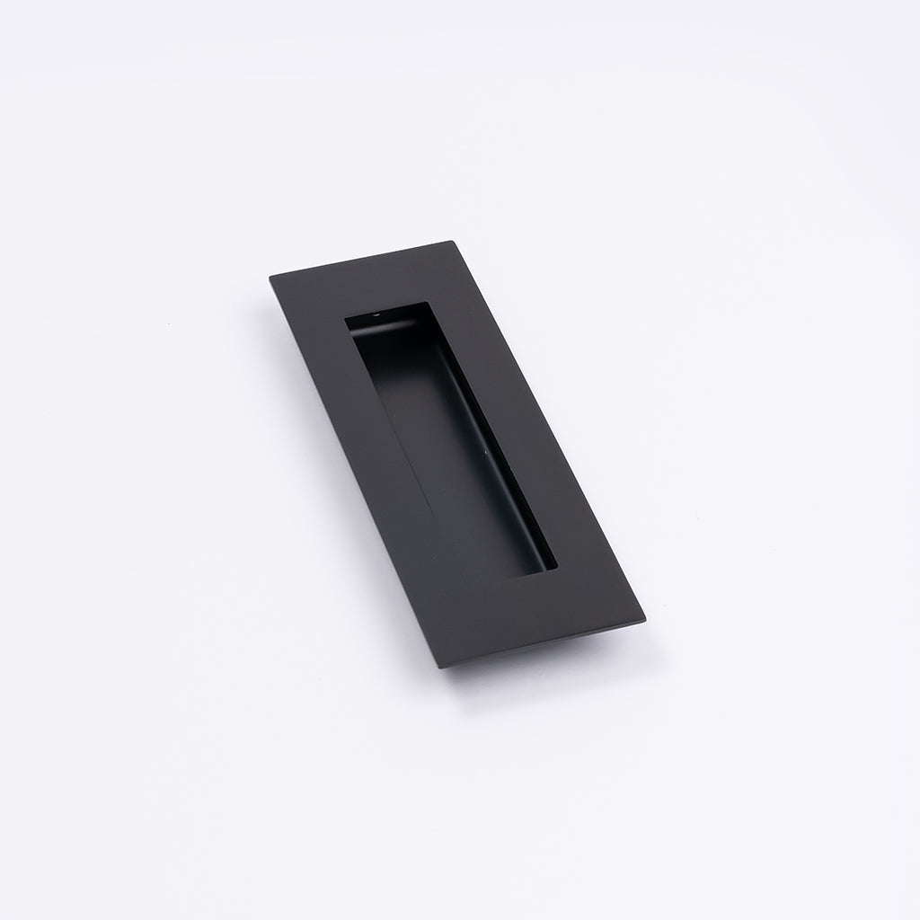 Matt Black Sliding Door Flush Pull 150mm x 50mm - Manovella