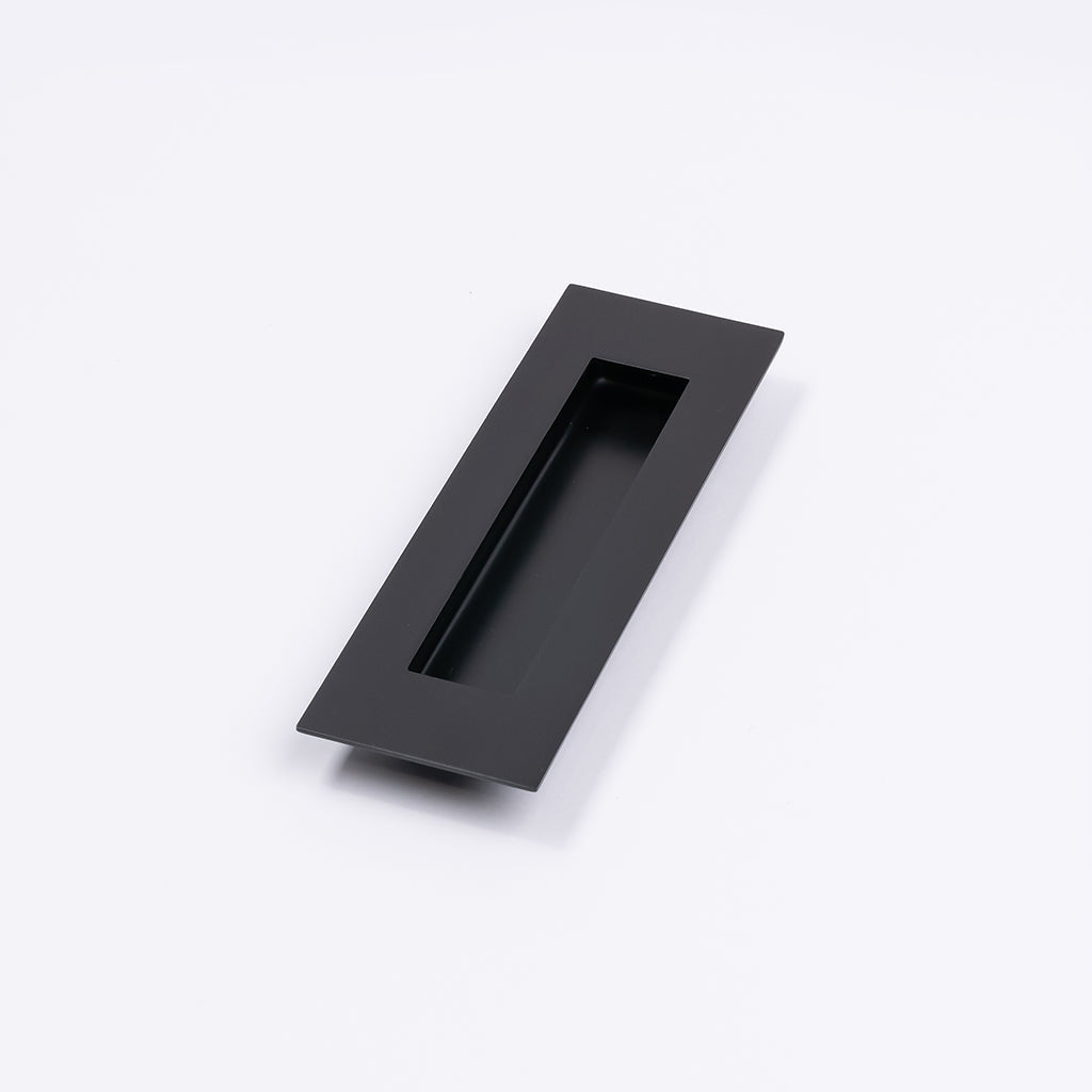 Matt Black Sliding Door Flush Pull 150mm x 50mm - Manovella