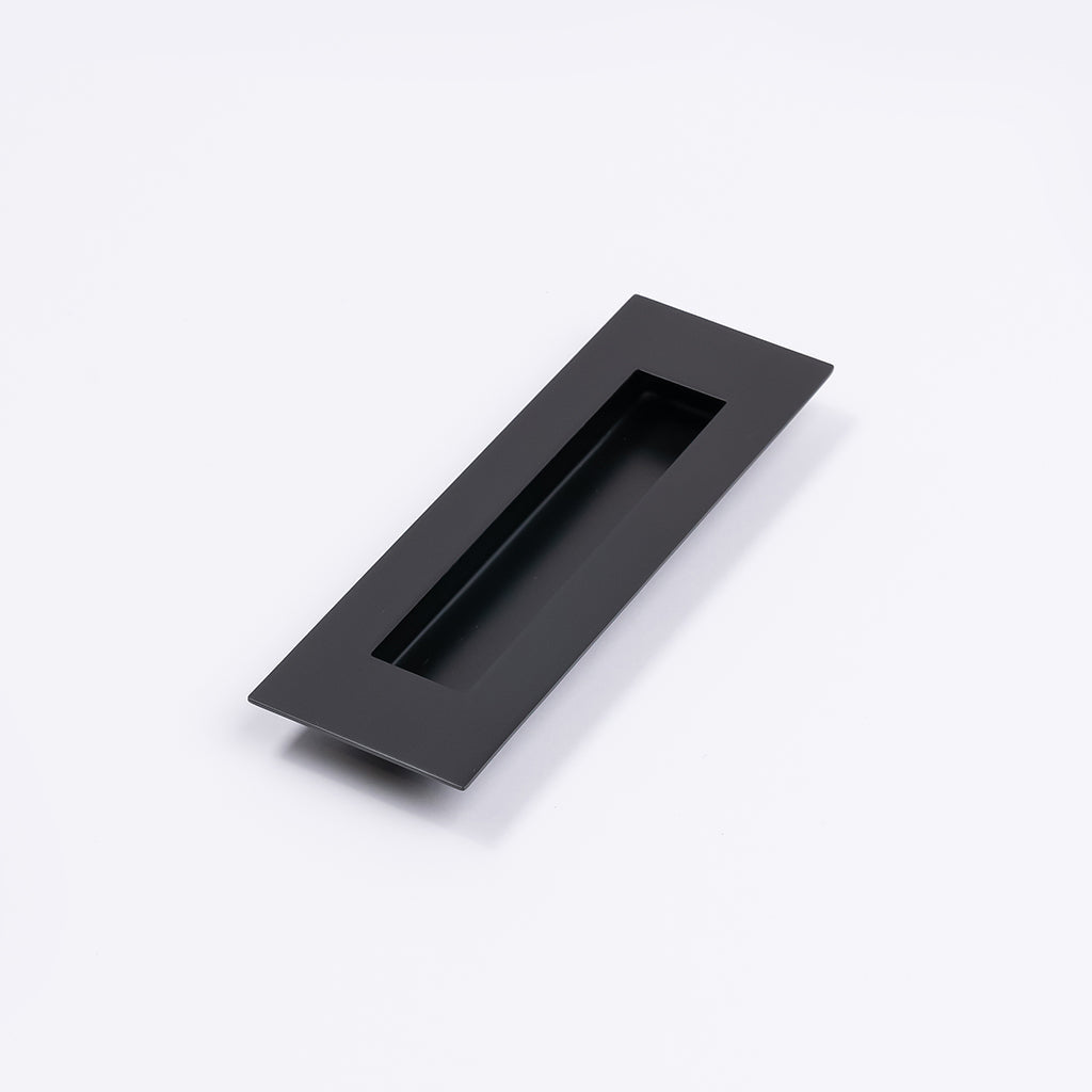 Matt Black Sliding Door Flush Pull 150mm x 50mm - Manovella