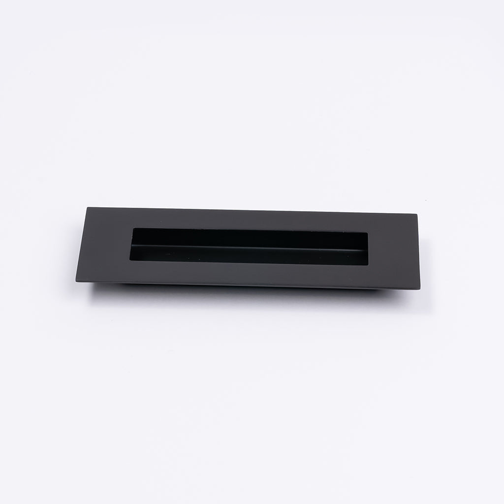 Matt Black Sliding Door Flush Pull 150mm x 50mm - Manovella