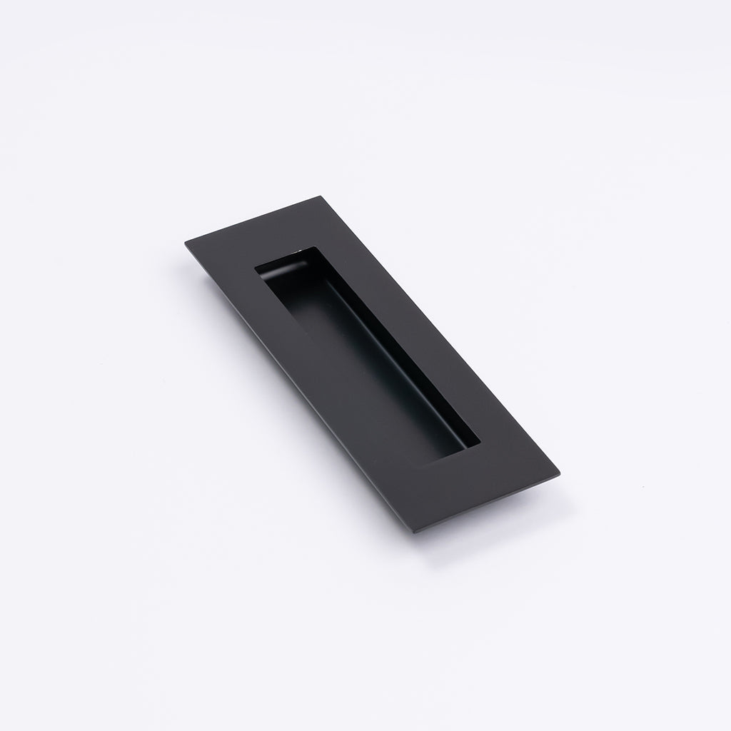 Matt Black Sliding Door Flush Pull 150mm x 50mm - Manovella